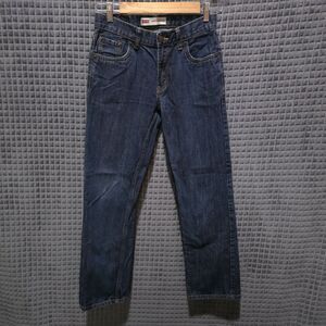 Levis 505 Jeans Youth 16Reg 28x28 Y2K Dark Wash Straight Western Casual Stretch